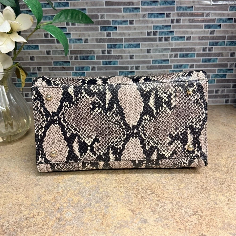 NWT Brahmin Small Caroline Almond All Over Snake purse